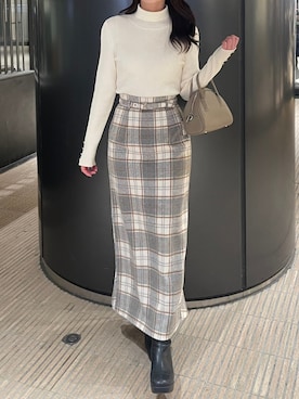 モユク札幌店さん（レディース・159cm）の冬コーディネート