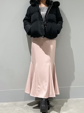 モユク札幌店さん（レディース・159cm）の冬コーディネート