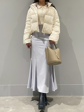 モユク札幌店さん（レディース・159cm）の冬コーディネート