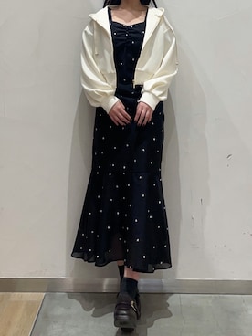 モユク札幌店さん（レディース・159cm）の冬コーディネート