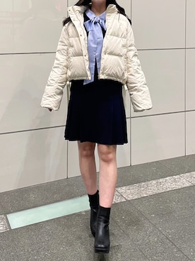 モユク札幌店さん（レディース・159cm）の冬コーディネート