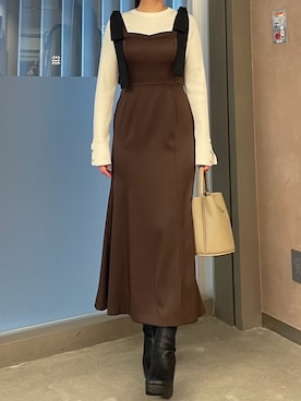 モユク札幌店さん(レディース・159cm)の冬コーディネート