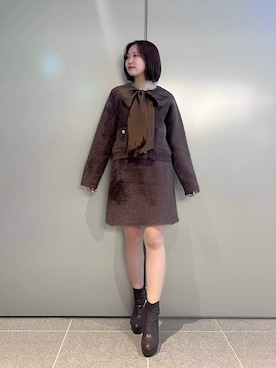 「アイテム（セットアップ）」を使った、モユク札幌店さん（レディース・150cm）の冬コーディネート