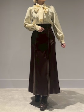 モユク札幌店さん（レディース・158cm）の冬コーディネート