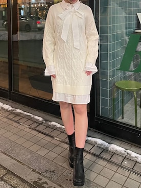 モユク札幌店さん(レディース・159cm)の冬コーディネート