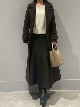 モユク札幌店さん（レディース・159cm）の冬コーディネート