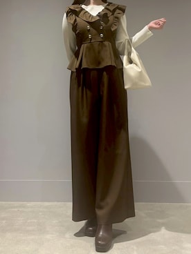 モユク札幌店さん（レディース・158cm）の冬コーディネート