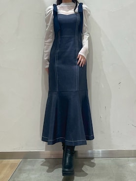 モユク札幌店さん（レディース・159cm）の冬コーディネート