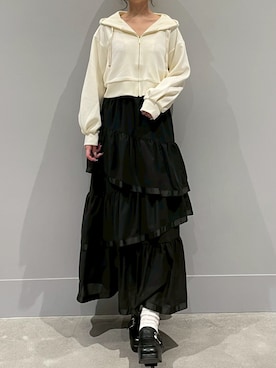 「31 Sons de mode（トランテアン　ソン　ドゥ　モード）のアイテム（パーカー）」を使った、モユク札幌店さん（レディース・159cm）の春コーディネート