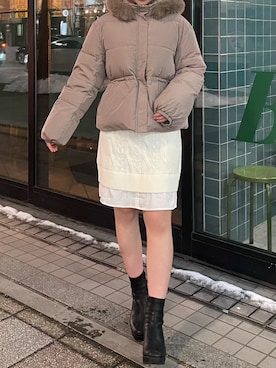 モユク札幌店さん(レディース・159cm)の冬コーディネート