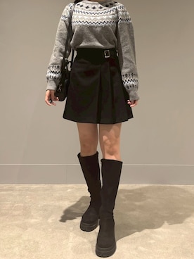 モユク札幌店さん（レディース・158cm）の冬コーディネート