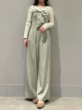 「31 Sons de mode（トランテアン　ソン　ドゥ　モード）の2026春夏新作 ボートネックリブニット（ニット/セーター、ホワイト系）」を使った、モユク札幌店さん（レディース・159cm）の春コーディネート