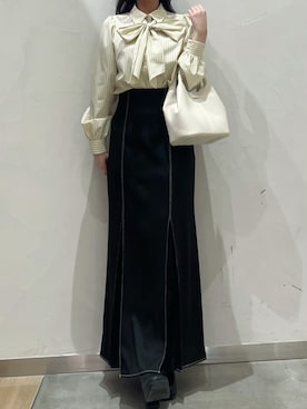 モユク札幌店さん（レディース・159cm）の冬コーディネート