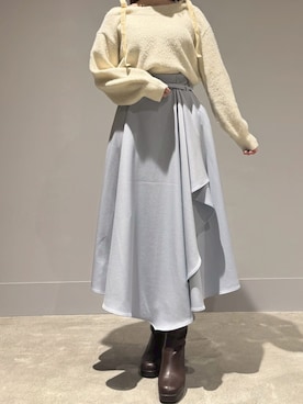 モユク札幌店さん（レディース・158cm）の冬コーディネート