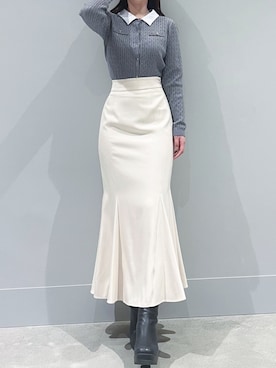 モユク札幌店さん（レディース・159cm）の冬コーディネート