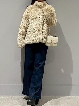 モユク札幌店さん（レディース・159cm）の冬コーディネート