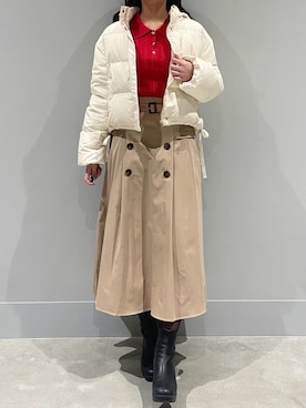 モユク札幌店さん（レディース・159cm）の冬コーディネート