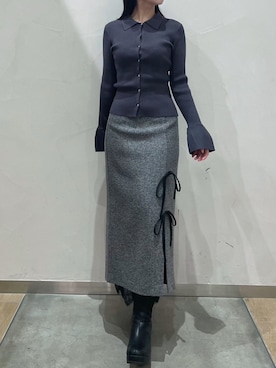 「アイテム（ブーティ）」を使った、モユク札幌店さん（レディース・159cm）の冬コーディネート