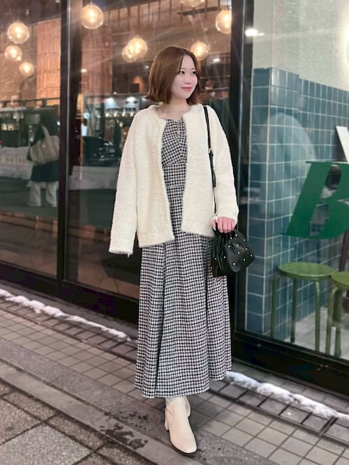 セール】2025秋冬新作 カットジャガードフレアワンピース（ワンピース