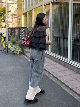 「earth music&ecology（アースミュージックアンドエコロジー）のアイテム」を使った、　harunaさん（レディース・159cm）の秋コーディネート