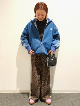 「アイテム（ジャージ）」を使った、KWさん（レディース・167cm）の冬コーディネート