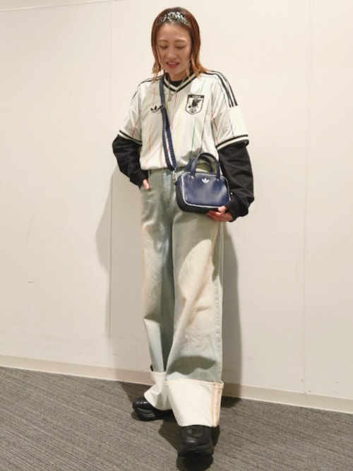 ビンテージ ワイドレッグ ジーンズ / アディダスオリジナルス adidas