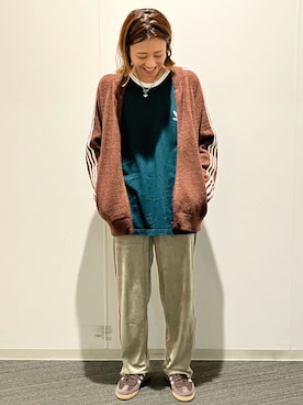 「アイテム（ジャージ）」を使った、KWさん（レディース・167cm）の秋コーディネート