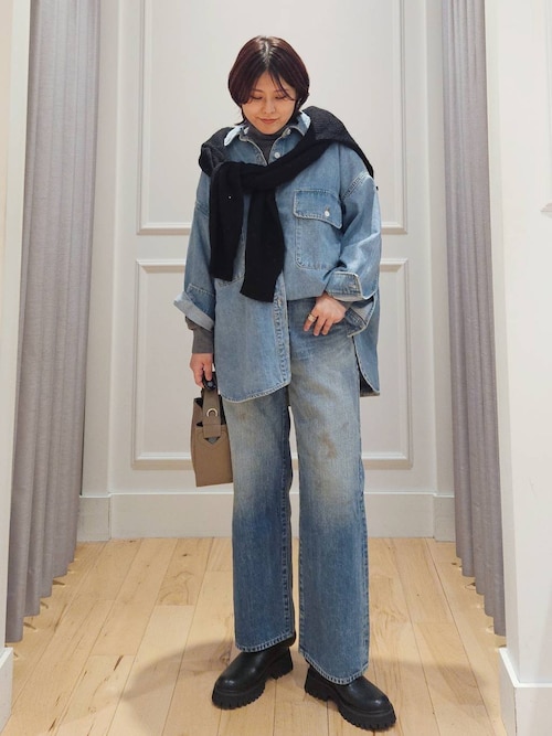 BABYLONE デニムビッグシャツ　ブラック BABYLONE｜デニムビッグシャツ | Rakuten Fashion(楽天