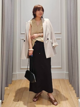 「ADD CULUMN（アドカラム）のアイテム」を使った、ISHIIさん（レディース・166cm）の春コーディネート