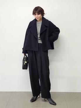 「アイテム（ピーコート）」を使った、ISHIIさん（レディース・166cm・30代）の冬コーディネート