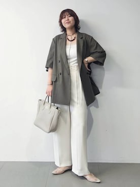 「CORSO ROMA，9（コルソローマ）のアイテム」を使った、ISHIIさん（レディース・166cm）の春コーディネート
