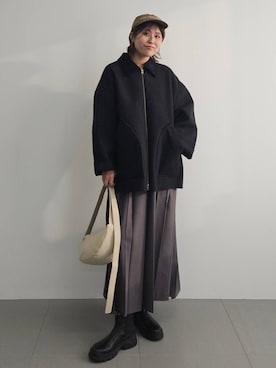 「BABYLONE（バビロン）のアイテム（スカート）」を使った、ISHIIさん（レディース・166cm）の秋コーディネート