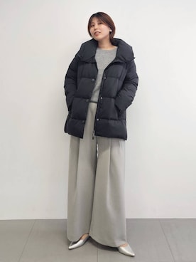 「アイテム（ダウンジャケット/コート）」を使った、ISHIIさん（レディース・166cm）の秋コーディネート