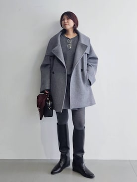 「アイテム（ピーコート）」を使った、ISHIIさん（レディース・166cm・30代）の秋コーディネート