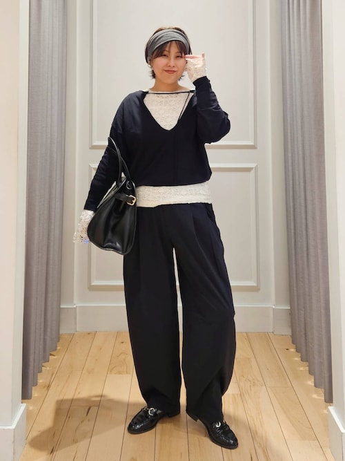 BABYLONＥ　新品　カットソー　ライン綺麗 BABYLONE（バビロン） tシャツ レイヤードカットソー レディース