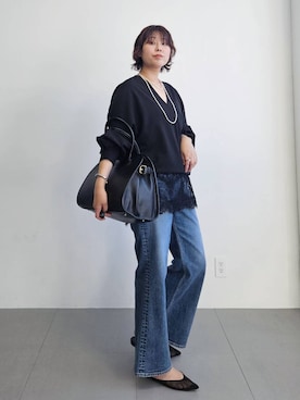 「RED CARD TOKYO（レッドカード）のアイテム」を使った、ISHIIさん（レディース・166cm）の冬コーディネート