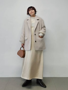 「アイテム（テーラードジャケット）」を使った、ISHIIさん（レディース・166cm・30代）の冬コーディネート