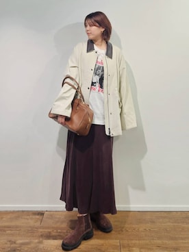 「MOHI（モヒ）のアイテム（ブーツ）」を使った、ISHIIさん（レディース・166cm）の秋コーディネート