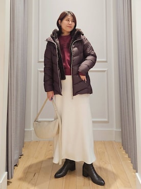 「アイテム（ダウンジャケット/コート）」を使った、ISHIIさん（レディース・166cm・30代）の秋コーディネート