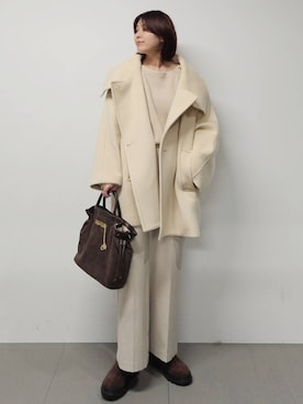 「アイテム（ピーコート）」を使った、ISHIIさん（レディース・166cm・30代）の秋コーディネート