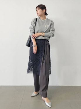 「アイテム（スウェット）」を使った、ISHIIさん（レディース・166cm・30代）の冬コーディネート