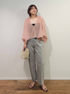 「アイテム（デニムパンツ）」を使った、ISHIIさん（レディース・166cm・30代）の夏コーディネート