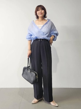 「CORSO ROMA，9（コルソローマ）のアイテム」を使った、ISHIIさん（レディース・166cm）の春コーディネート