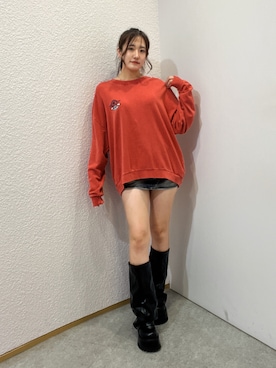 「アイテム（スウェット）」を使った、yumenoさん（レディース・165cm）の夏コーディネート