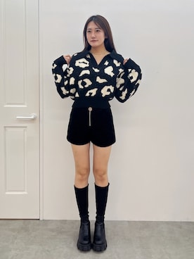 「GYDA（ジェイダ）のアイテム（その他パンツ）」を使った、yumenoさん（レディース・165cm）の秋コーディネート