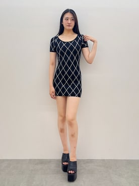 「アイテム（チューブトップ）」を使った、yumenoさん（レディース・165cm）の夏コーディネート