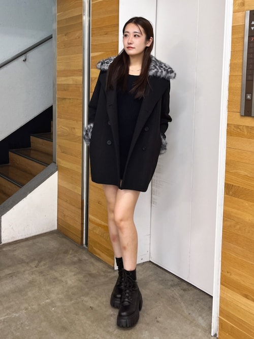 GYDA（ジェイダ） ワンピース LONG SLEEVE SIDE OPEN ニットミニ