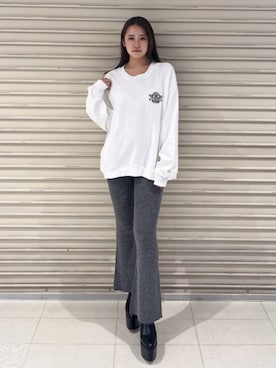 「GYDA（ジェイダ）のアイテム（その他パンツ）」を使った、yumenoさん（レディース・165cm）の秋コーディネート