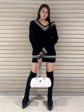 「GYDA（ジェイダ）のアイテム（その他パンツ）」を使った、yumenoさん（レディース・165cm）の秋コーディネート