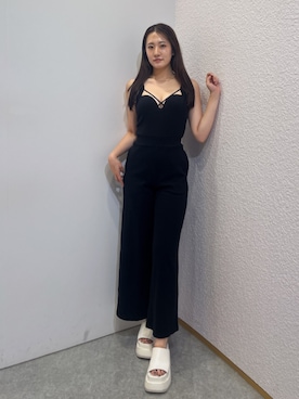 「アイテム（つなぎ/オールインワン）」を使った、yumenoさん（レディース・165cm）の夏コーディネート